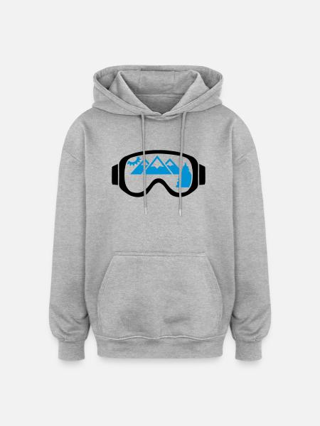 Ski goggles - Oversized Unisex Hoodie - heather grey