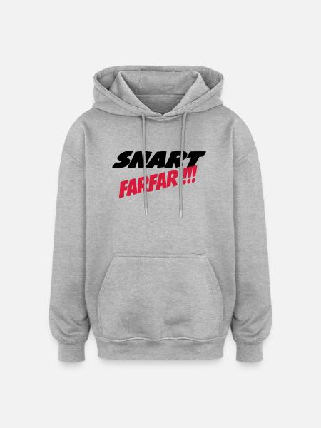 Snart farfar !!! - Oversized Unisex Hoodie - Grau meliert