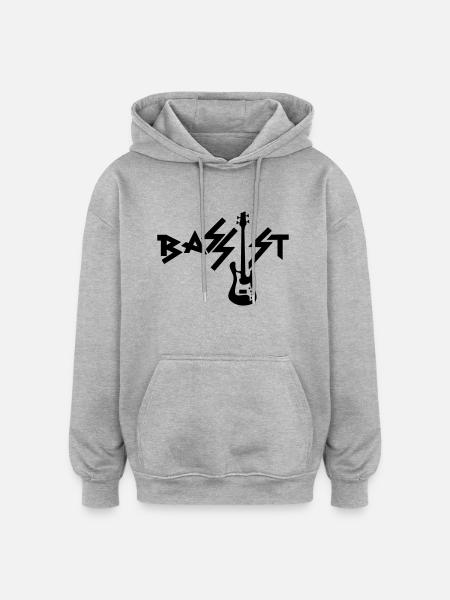 Bassist - Oversized Unisex Hoodie - Grau meliert