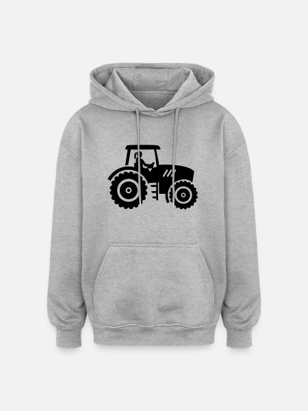 Female farmer - Oversized Unisex Hoodie - heather grey