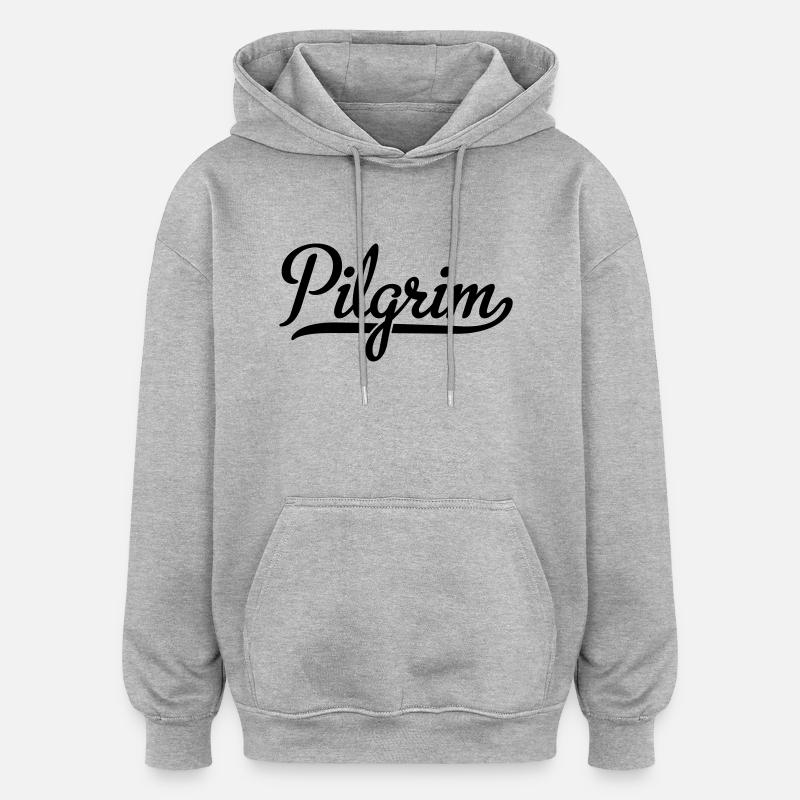 Pèlerin - Sweat à capuche oversize unisexe - gris chiné