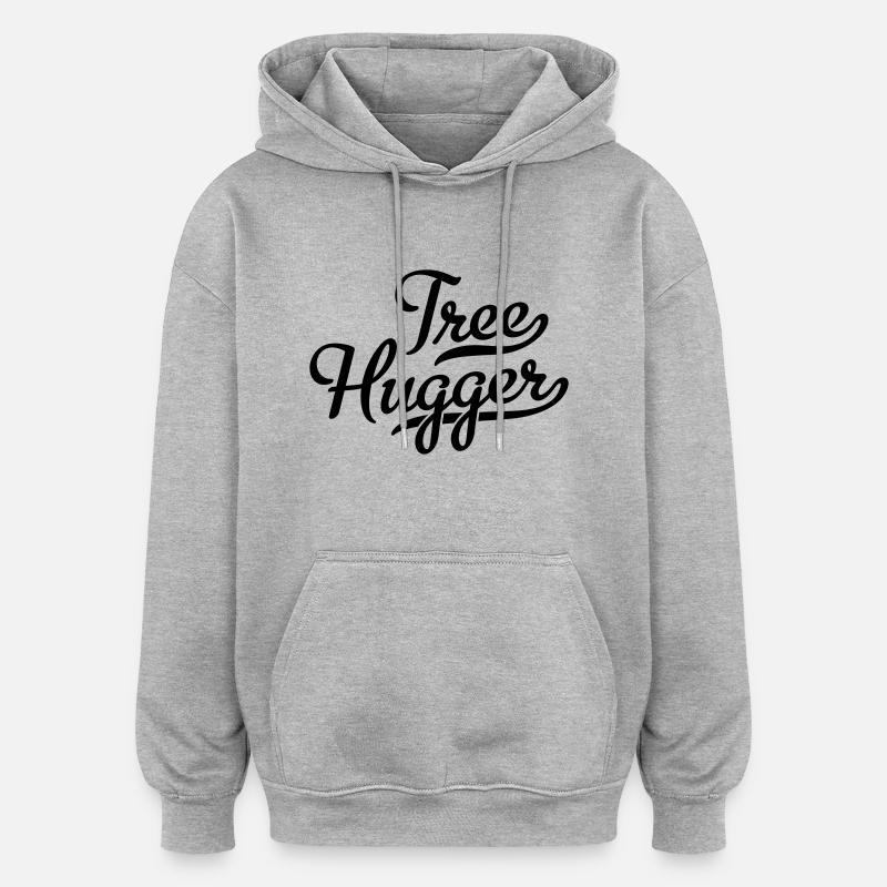 Tree Hugger - Oversized Unisex Hoodie - heather grey