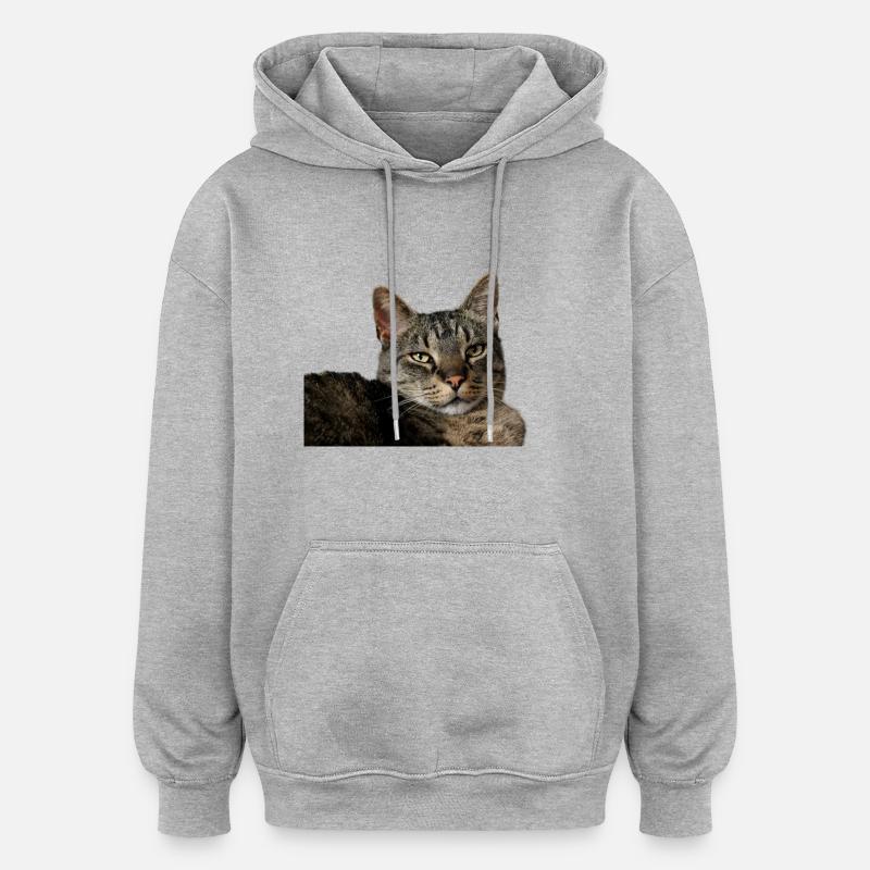 Katze Kätzchen - Oversized Unisex Hoodie - Grau meliert