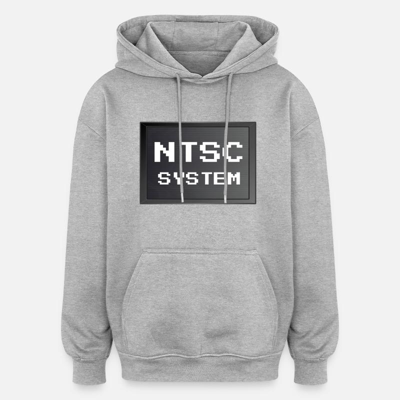 Retrogaming - NTSC system - Oversized Unisex Hoodie - heather grey