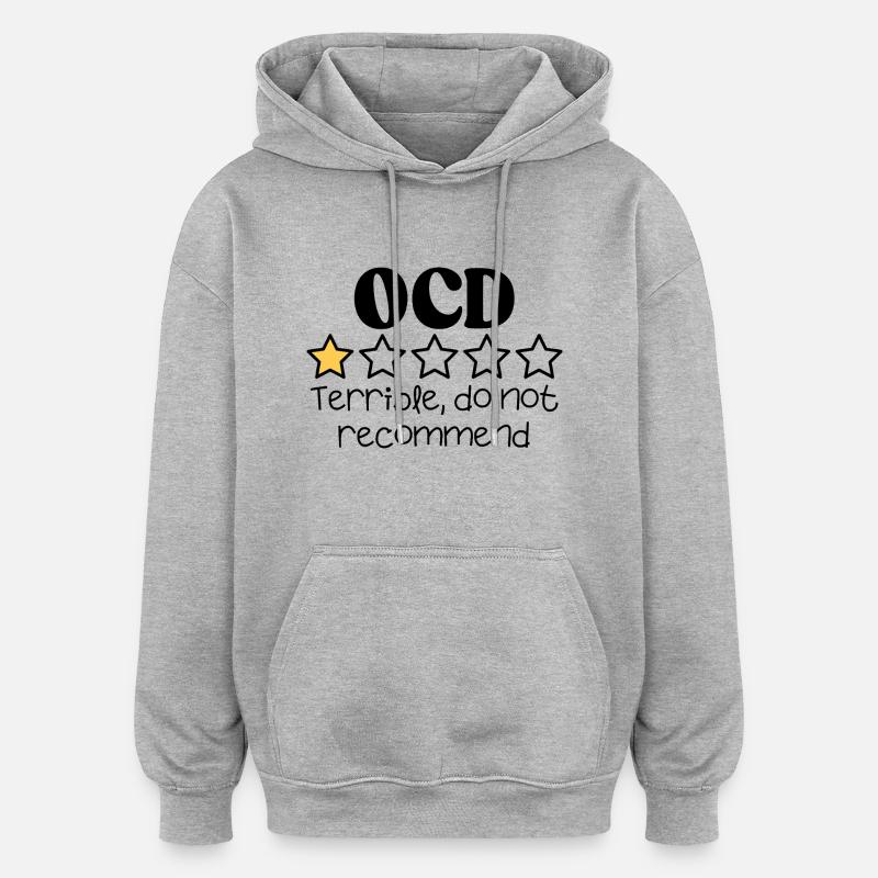 TOC Vie Drôle Citation relatable - Sweat à capuche oversize unisexe - gris chiné