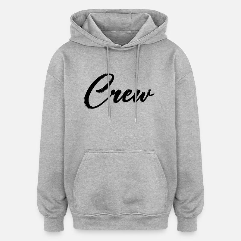 équipage - Sweat à capuche oversize unisexe - gris chiné