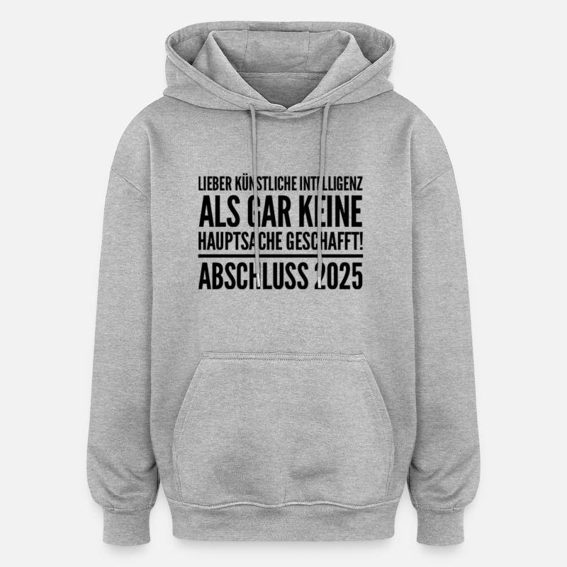 Abschluss 25 - Oversized Unisex Hoodie - Grau meliert