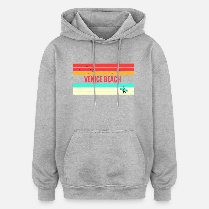 Venice Beach: Perfektes Geschenk & Souvenir! - Oversized Unisex Hoodie - Grau meliert