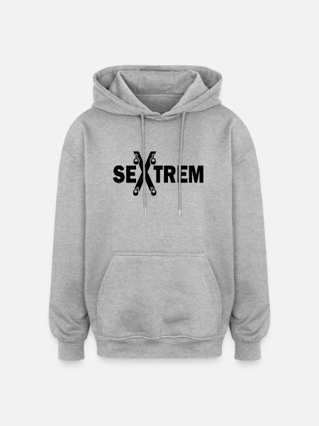 Se-X-trem - Oversized Unisex Hoodie - Grau meliert