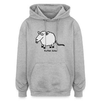 ratten_schaf - Oversized Unisex Hoodie - Grau meliert - Vorne - Noah (186cm)