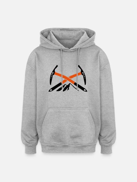 Bergsteiger - Oversized Unisex Hoodie - Grau meliert