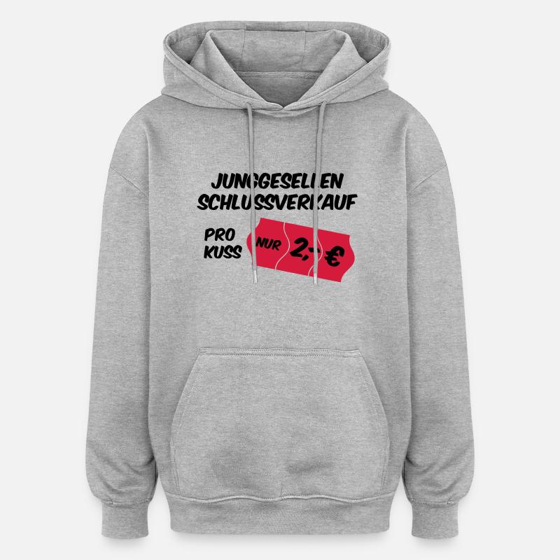Junggesellenabschied - Oversized Unisex Hoodie - Grau meliert