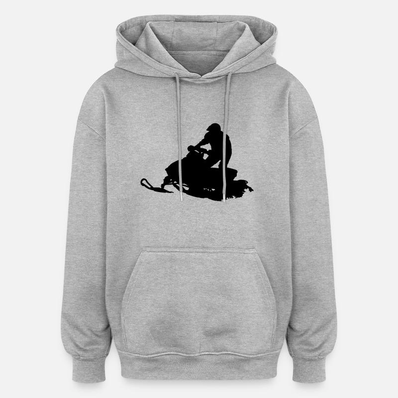 Snowmobile - Sweat à capuche oversize unisexe - gris chiné