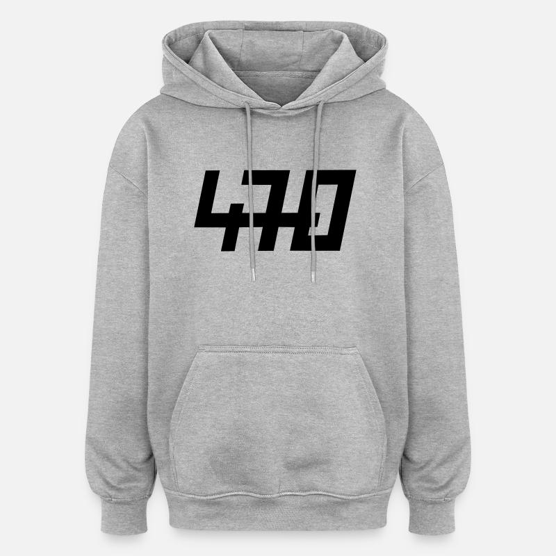 470er - Oversized Unisex Hoodie - Grau meliert