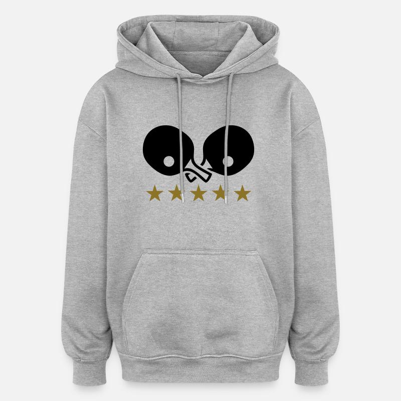 tennis de table - Sweat à capuche oversize unisexe - gris chiné