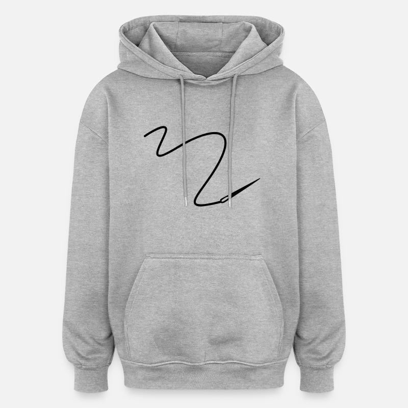 Needle with thread - Oversized Unisex Hoodie - heather grey