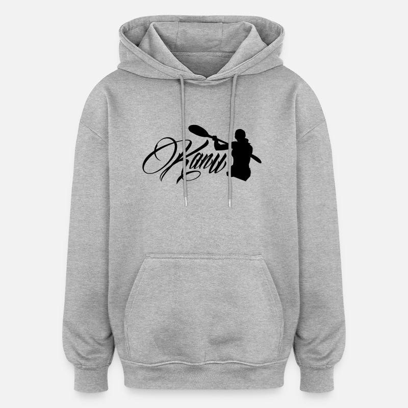 kanu_weibl._01.eps - Oversized Unisex Hoodie - Grau meliert