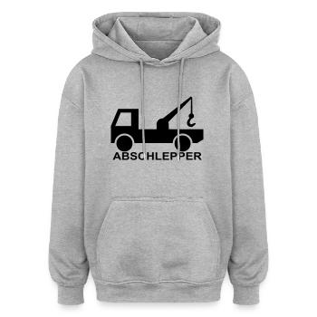 abschlepper - Oversized Unisex Hoodie - Grau meliert - Vorne - Noah (186cm)