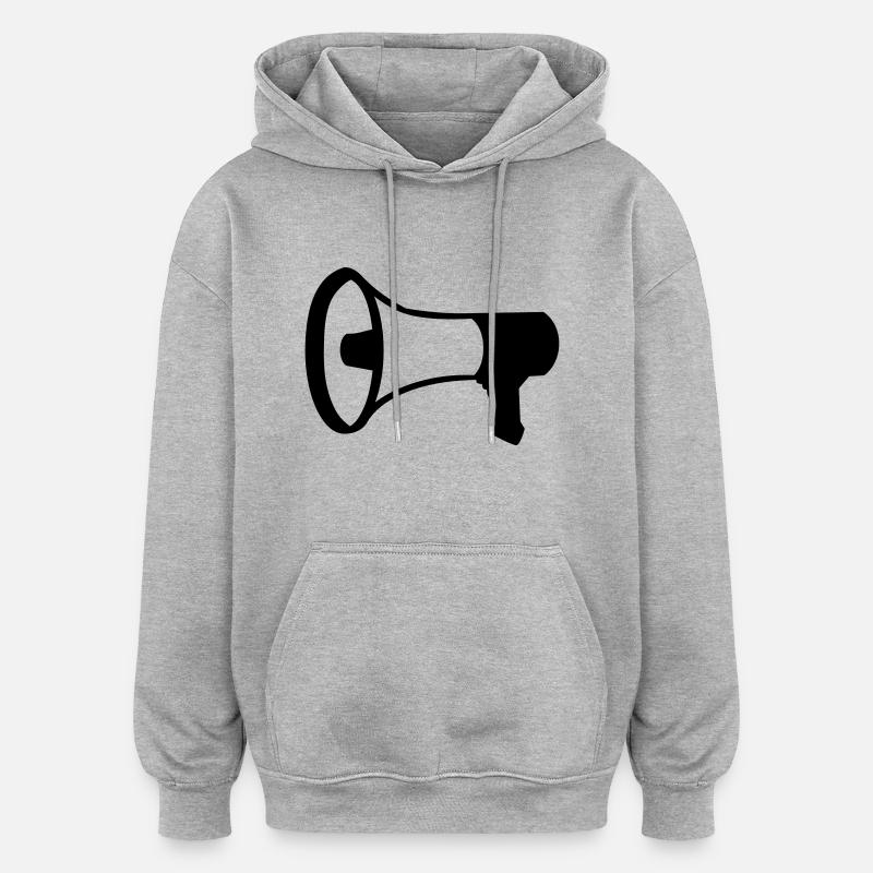 Megaphone - Oversized Unisex Hoodie - heather grey