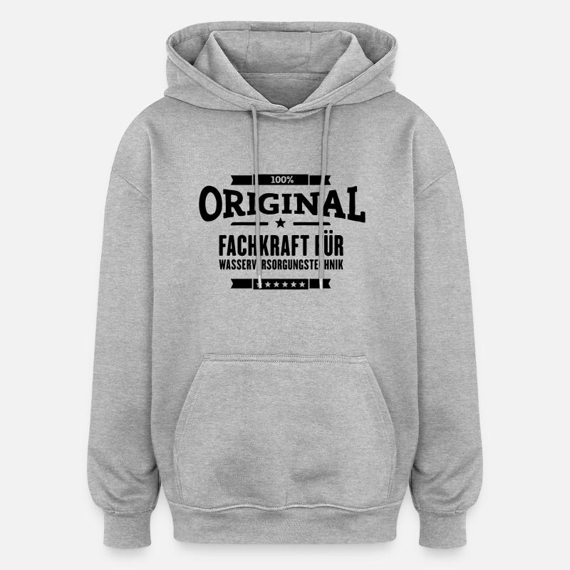 Wasserversorgungstechnik - Oversized Unisex Hoodie - Grau meliert