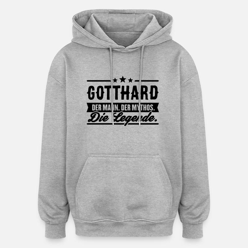 Man Myth Legend Gotthard - Sweat à capuche oversize unisexe - gris chiné