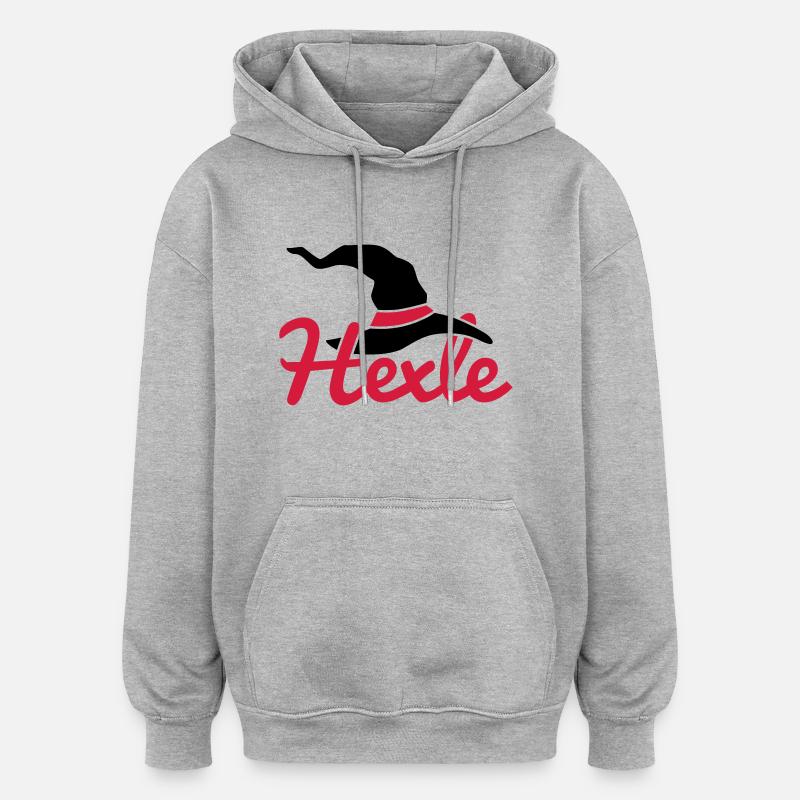 Hexle - Oversized Unisex Hoodie - Grau meliert