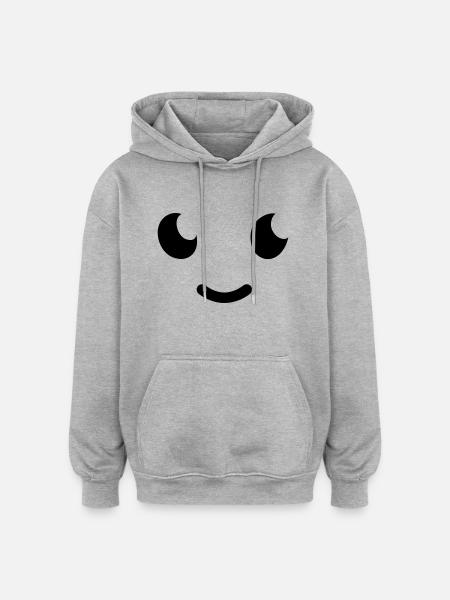 Sweet eyes - Oversized Unisex Hoodie - Grau meliert