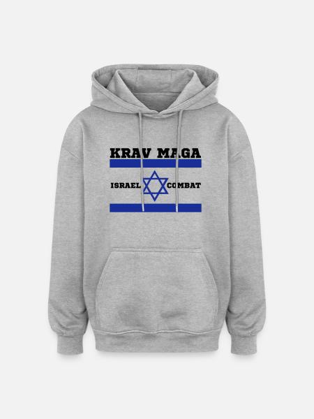 Krav Maga - Oversized Unisex Hoodie - heather grey