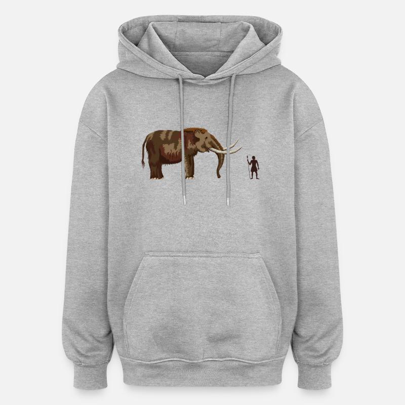 Mammoth and hunter - Oversized Unisex Hoodie - heather grey