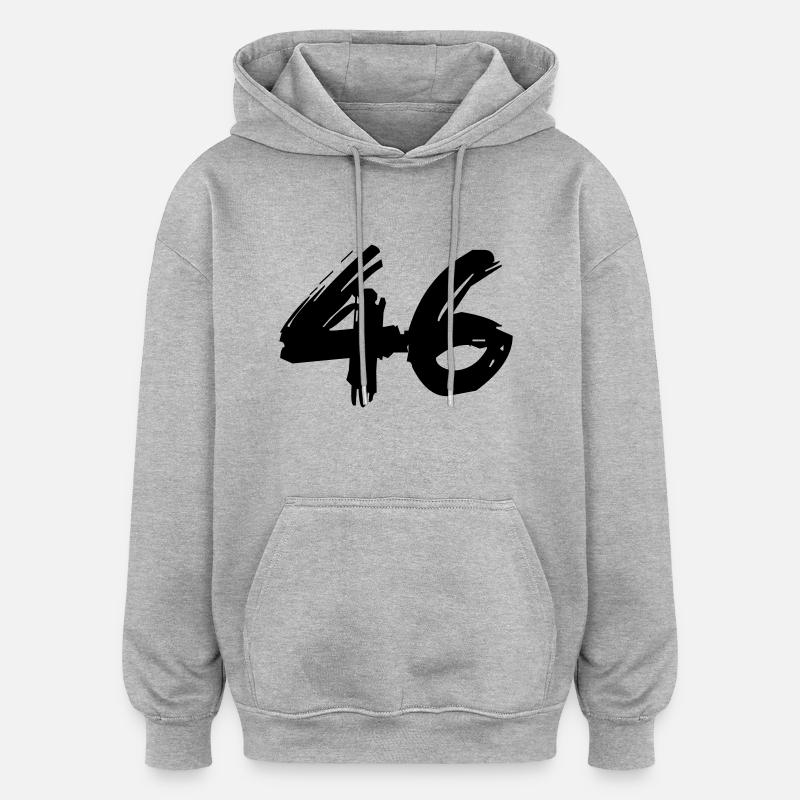 Brushed 46 - Oversized Unisex Hoodie - Grau meliert