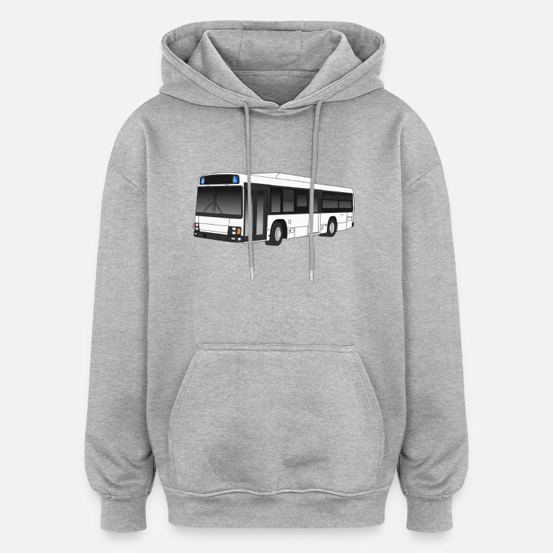 bus de service - Sweat à capuche oversize unisexe - gris chiné
