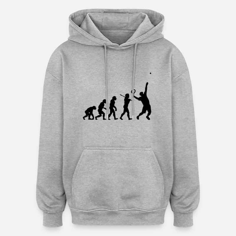 Tennis Evolution - Sweat à capuche oversize unisexe - gris chiné