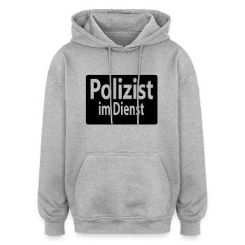 Polizist - Oversized Unisex Hoodie - Grau meliert - Vorne - Noah (186cm)