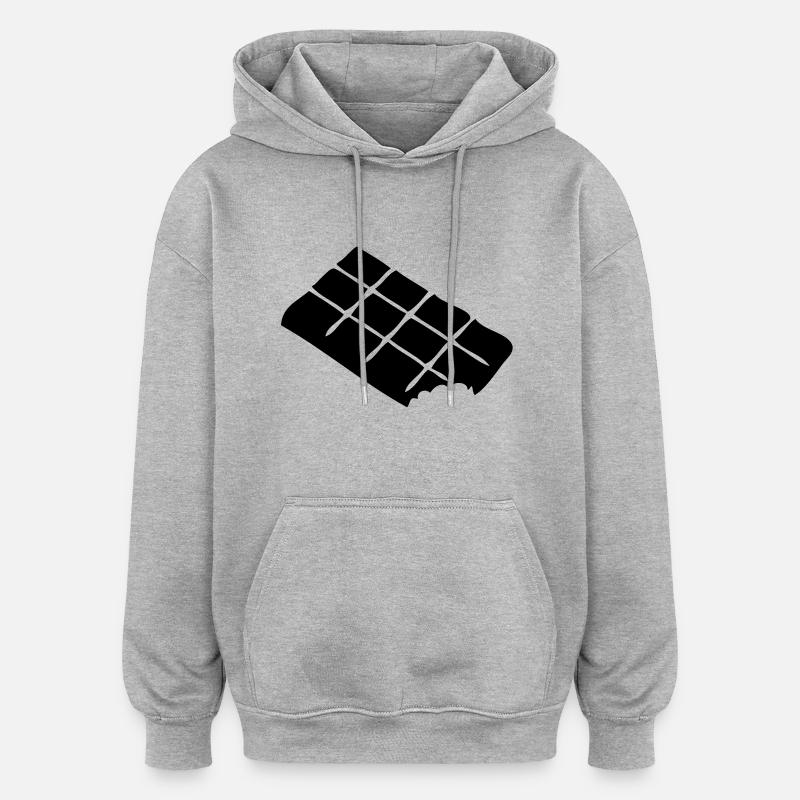 tablette chocolat1912 - Sweat à capuche oversize unisexe - gris chiné