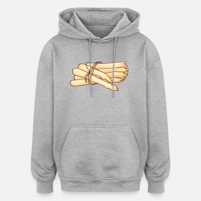 Gemüsespargel Gemeiner Spargel - Oversized Unisex Hoodie - Grau meliert