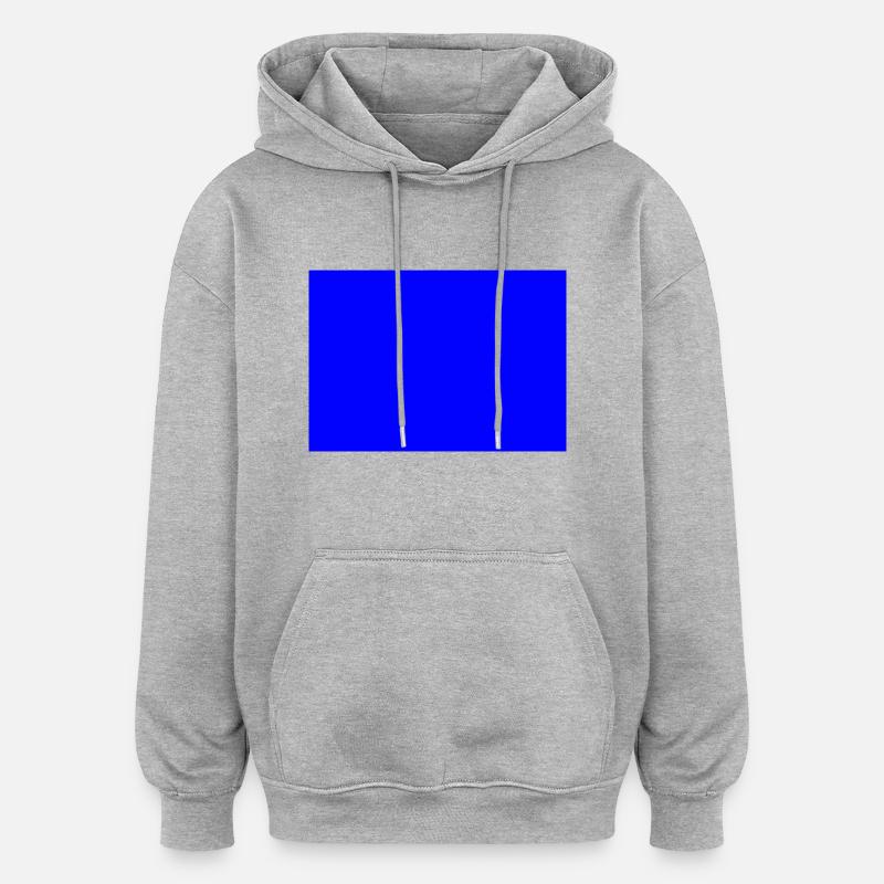 bleu - Sweat à capuche oversize unisexe - gris chiné