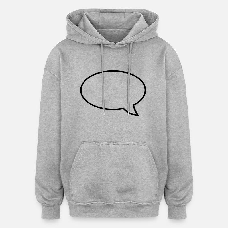 sprechblase__f1 - Sweat à capuche oversize unisexe - gris chiné