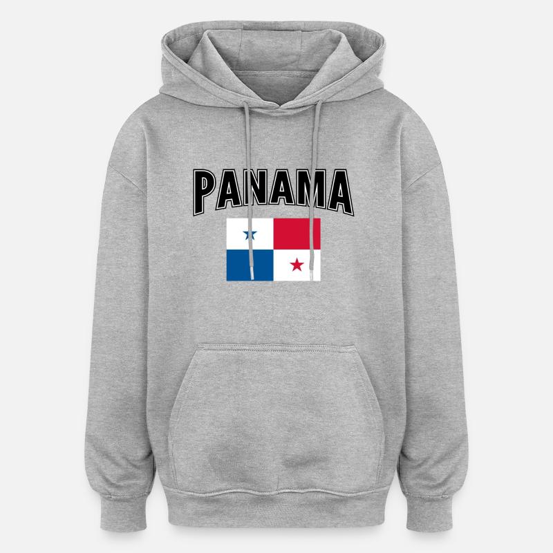 Panama - Sweat à capuche oversize unisexe - gris chiné