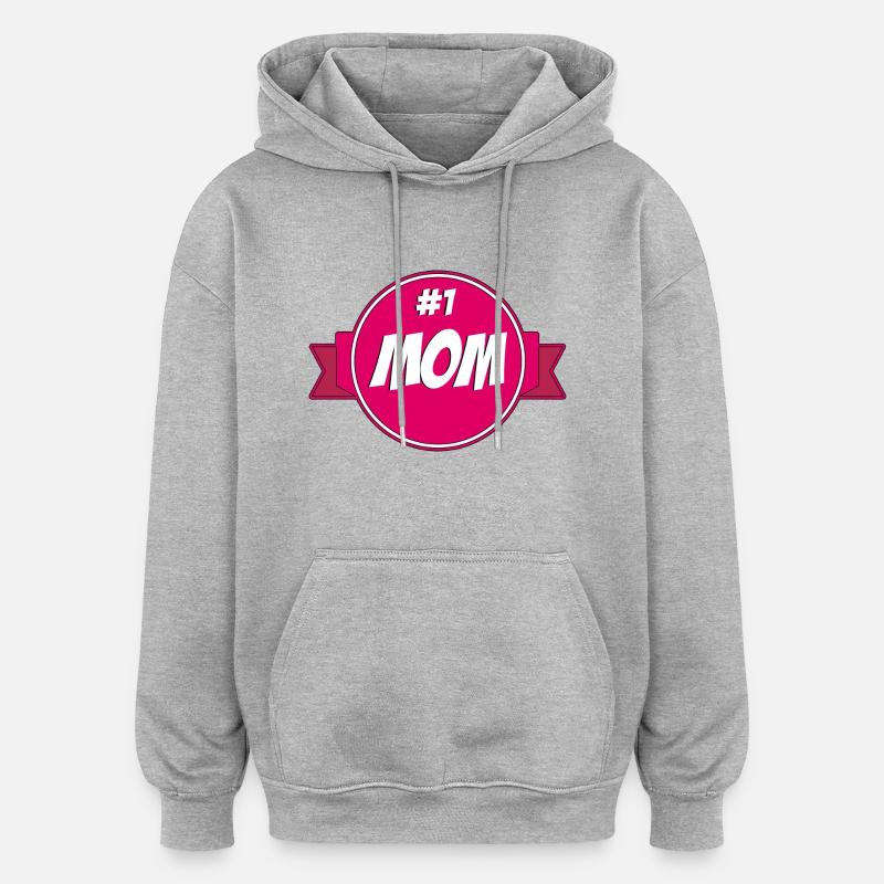 Maman de l'année - Sweat à capuche oversize unisexe - gris chiné