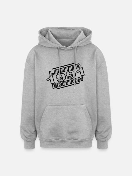 year 1991 limited edition - Oversized Unisex Hoodie - heather grey