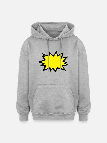 Kapow - Oversized Unisex Hoodie - Grau meliert
