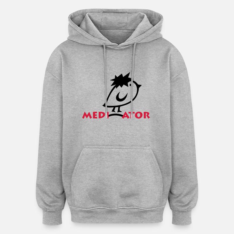 TWEETLERCOOLS - MEDIATOR - Sweat à capuche oversize unisexe - gris chiné