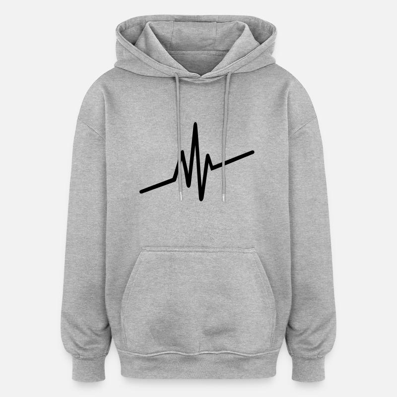 Frequency - Oversized Unisex Hoodie - heather grey
