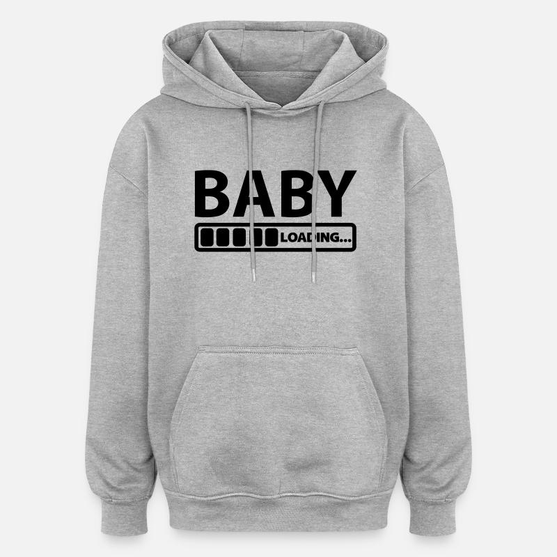 baby - Sweat à capuche oversize unisexe - gris chiné