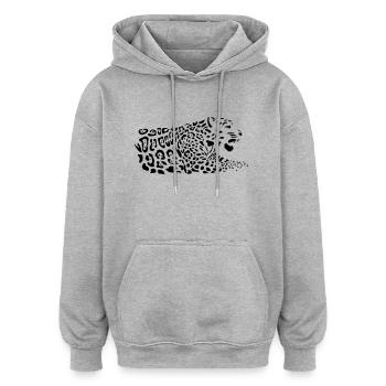 Jaguar - Oversized Unisex Hoodie - Grau meliert - Vorne - Noah (186cm)