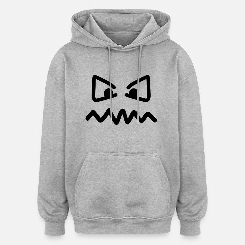 Eyes Face - Oversized Unisex Hoodie - heather grey