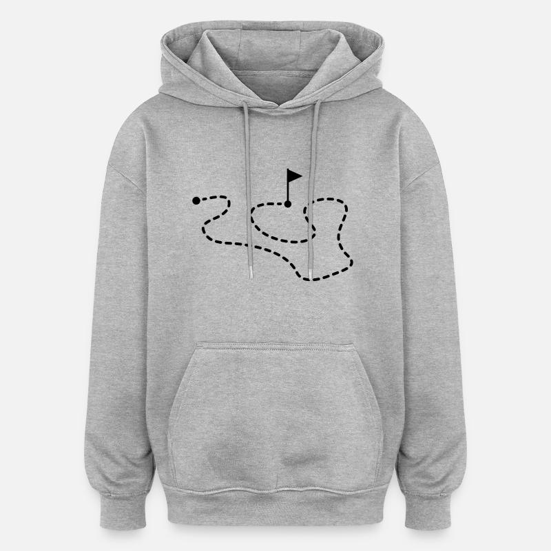 route_f1 - Sweat à capuche oversize unisexe - gris chiné