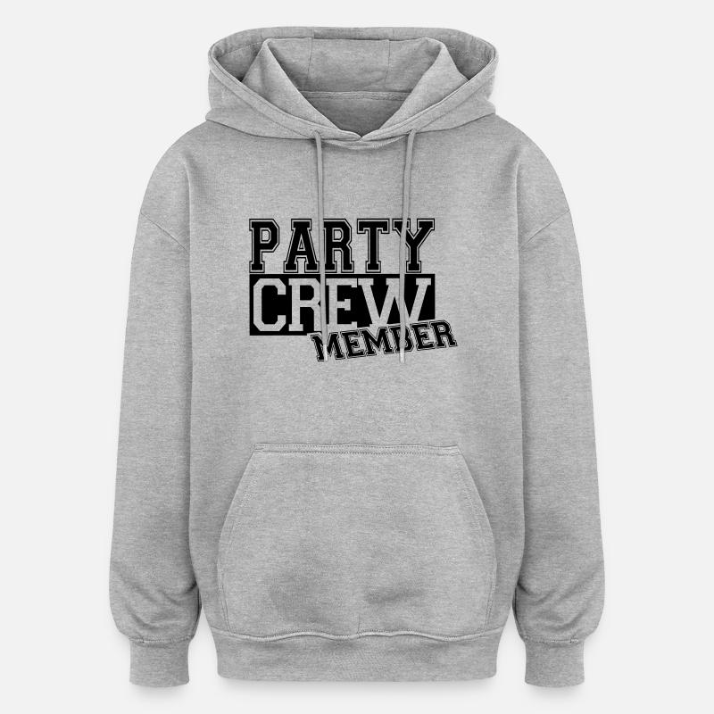équipage de partie - Sweat à capuche oversize unisexe - gris chiné