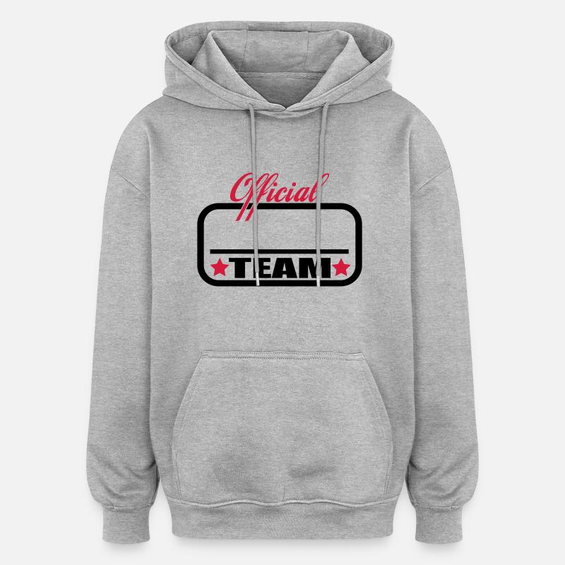 team rahmen - Oversized Unisex Hoodie - Grau meliert