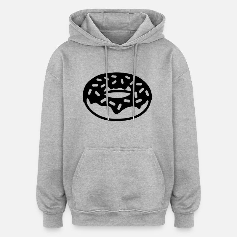 Donut - Sweat à capuche oversize unisexe - gris chiné